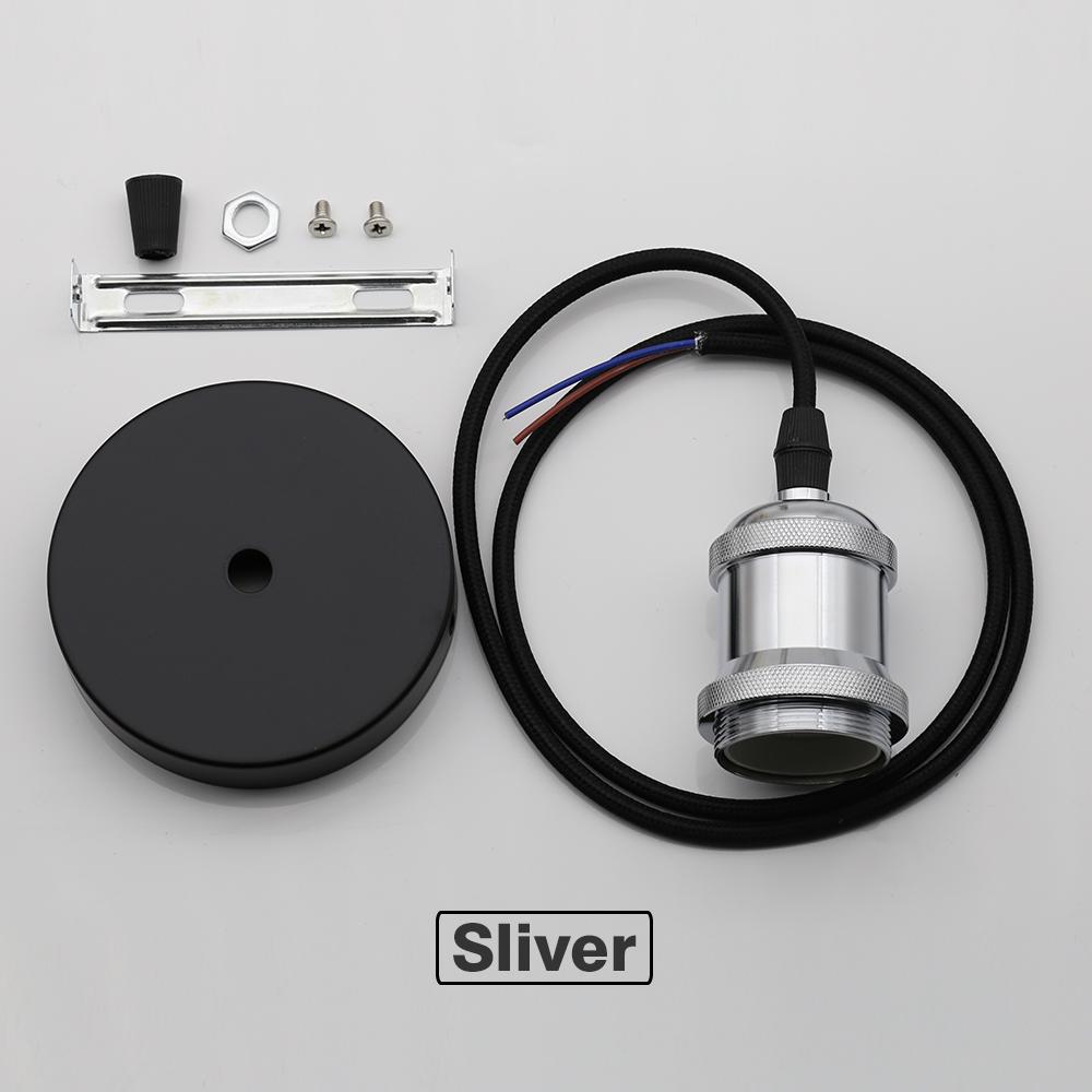 

Современные алюминиевые подвесные светильники E27, патрон для лампы 110 В 220 В, светодиодные лампы накаливания, винтажные ретро лампы Эдисона, декор, подвесные серебряный