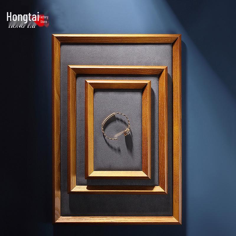 Antique Wooden Jewelry Display and Storage Tray for Rings, Necklaces, and Bracelets