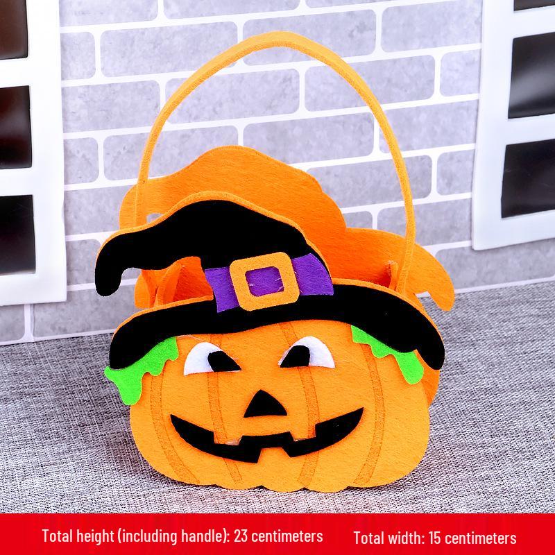Halloween Pumpkin Trick-or-Treat Children's Handbag - Handmade Small Gift Material Pack