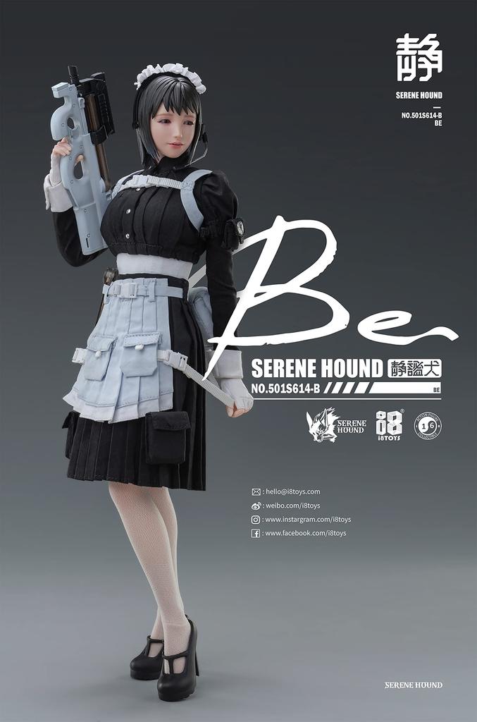 I8TOYS SERENE HOUND Series 501S614 B Cerberus Maid Corps Bey Scale and Metal Action Figure 1/6 PVC, Silicone, Pre-painted