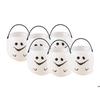 Mini Ghost Pots - PTIT CLOWN - Set of 6 - White Plastic - 7 Cm