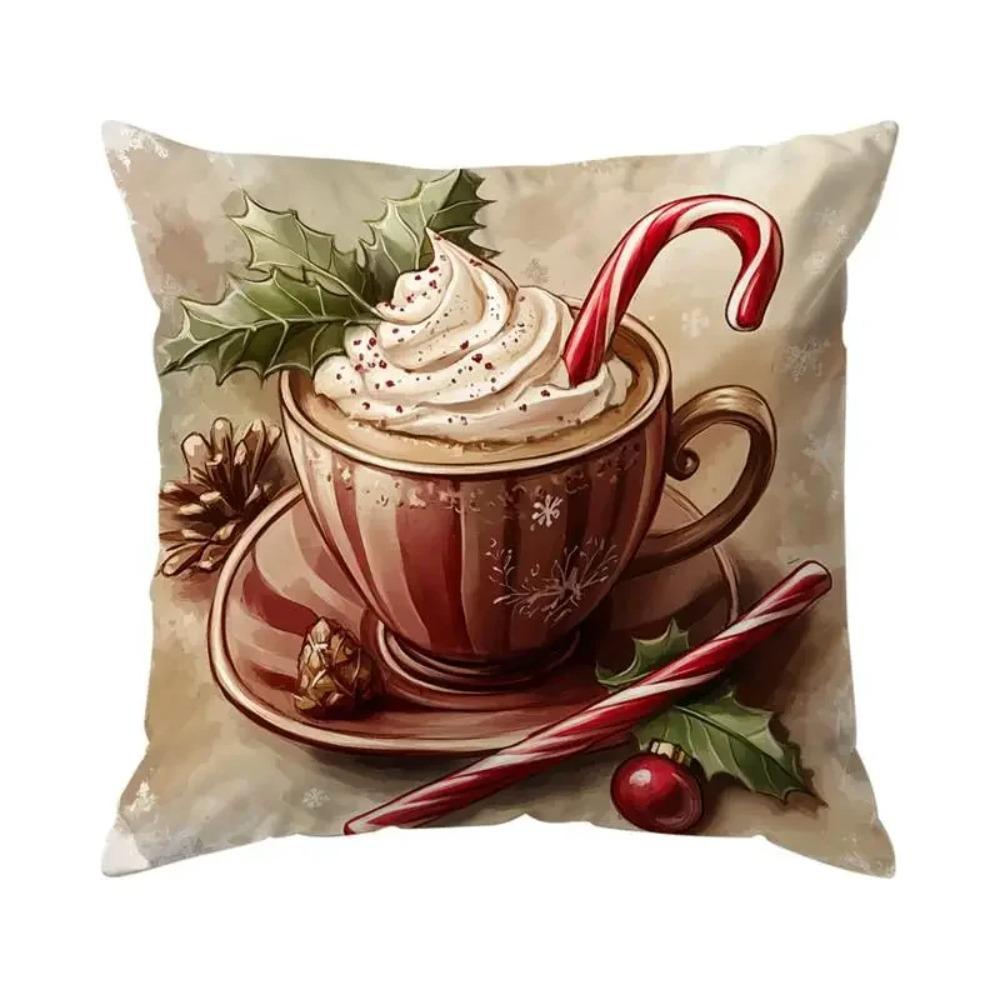 1Pcs Vintage Christmas Pillowcase Square Bedroom Cushion Covers Zipper Chair Covers Living Room Comfortable Soft Decor 45X45Cm