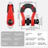 SucceBuy 2pz Grilli ad Anello a D 3/4" Ganci a U con Perni Isolatori e Rondelle 7/8" per Recupero Veicolo Fuoristrada Jeep