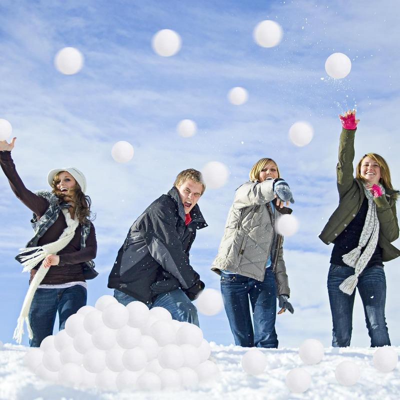 Snow Ball White Fur Pompom Toy Balls Children Kids Play Toys Indoor Outdoor Winter Christmas Xmas Treen DIY Decoration Snowballs