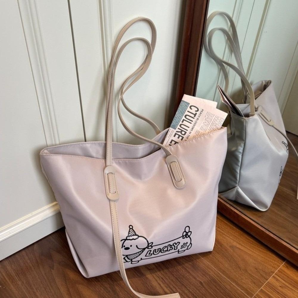 Casual Korean Style Dachshund Tote Bag Graffiti Puppy Cute Armpit Shoulder Bag Commuting Square Underarm Handbag Outdoor