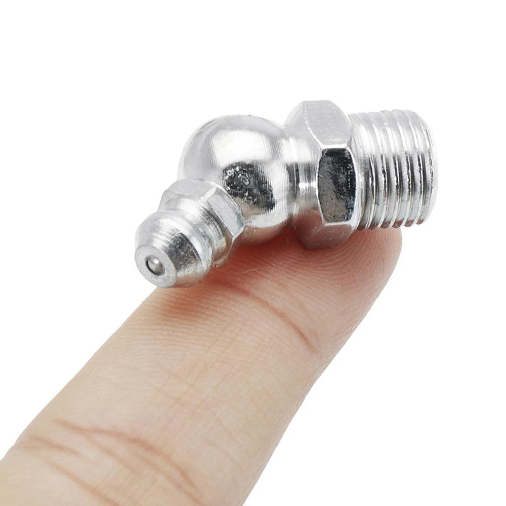 Stainless steel grease nozzle Thread 45°/90°/180° oil nozzle head straight curved oil injection nozzle lubricating oil Connector