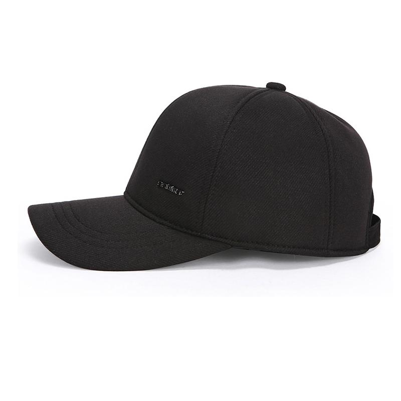 Outdoor Men's Autumn Winter Baseball Cap Ear Protection Warm Cap Woolen Sports Cap