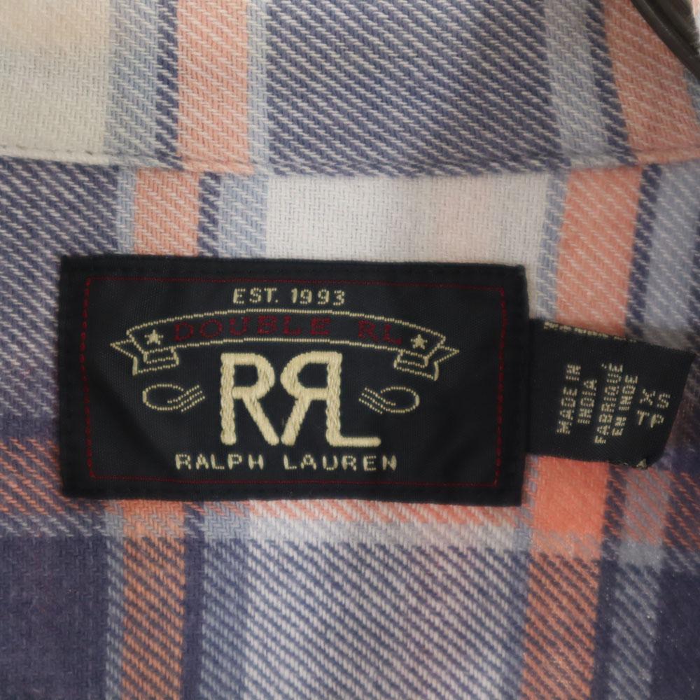 RRL Check Pattern Long sleeve shirt XS RALPH LAUREN Men's Used