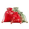 5/10 Pcs Flower Embroidery Wedding Gift Bags  Year Traditional Brocade Drawstring Storage Pouches Fabric Package 8x10/10x14cm