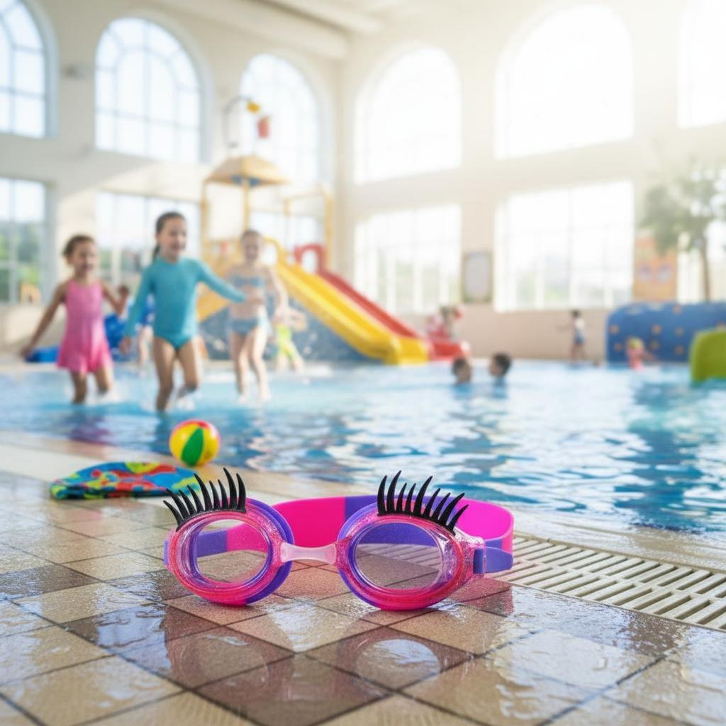 Kids Eyelash Aquatic Goggles Anti-Fog Kids Aquatic Goggles Children's Swimming Eyewear Clear Vision Aquatic Activities Accessory