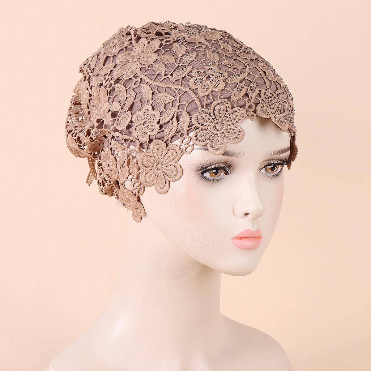 

VigoAnne 2025 Ближний Восток Женский Повседневный Мусульманский Хиджаб Однотонное Кружево Молитвенная Шапочка Хиджаб Женский Термофиксация Дышащий Исламский Тюрбан Повязка на Голову хаки