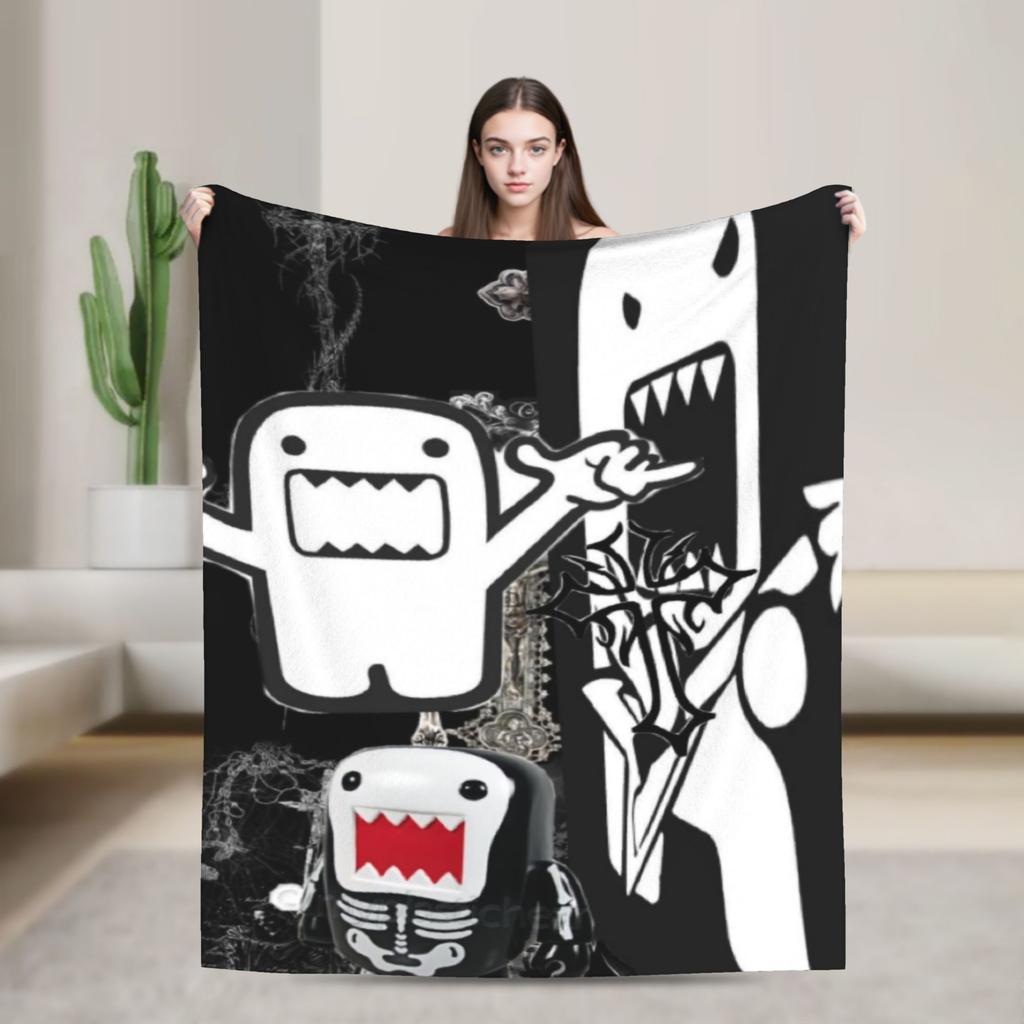 Domo Kun Accessories Blankets Soft Coral Fleece Plush Throw Blankets Cozy Rug Piece