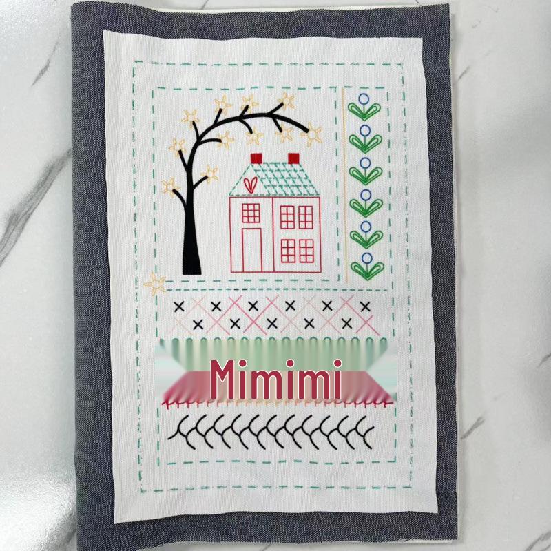 DIY Linen Embroidery Stitch Sample Book for Embroidery Enthusiasts