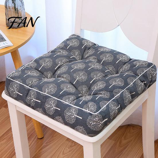 Soft High-elastic PP Cotton Office Chair Pad Modern Stylish Cushion, Ultra Square Geometric or Cushion for Kitchen Chairs Plant Prints, 15.75"x15.75"