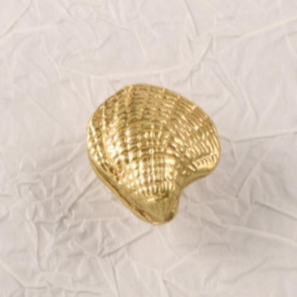 Retro Cabinet Door Knobs Luxury Wardrobe Drawer Pulls Trendy Shell Fish Brass Handle  Cupboard