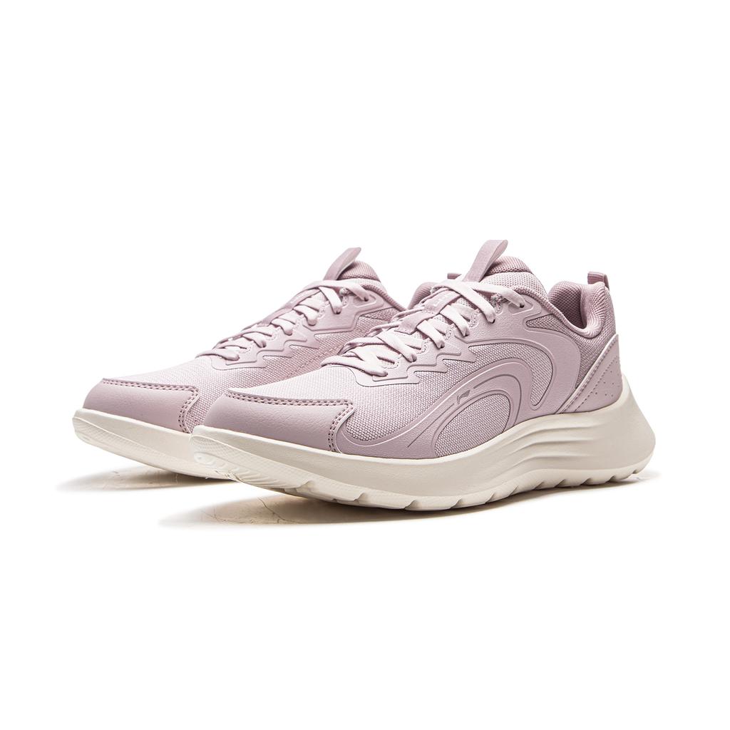 Li Ning Light Feather FW Cushioning Slip Resistant Abrasion Resistant Breathable Low top Running Shoes Women's Purple ARSV134-3