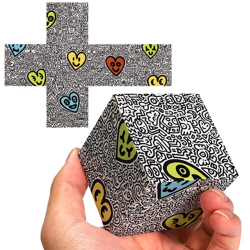 

Персонализированный УФ-принт Любовь Граффити Трехслойный Магический Кубик