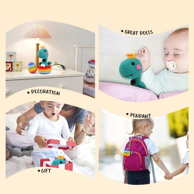 Ručně vyráběné DIY háčkované pletací sady Vlněná příze Nitě Šicí materiál pro začátečníky