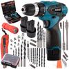 Adm Cordless Screwdriver + 2 Batteries Set of 77 LED Elements