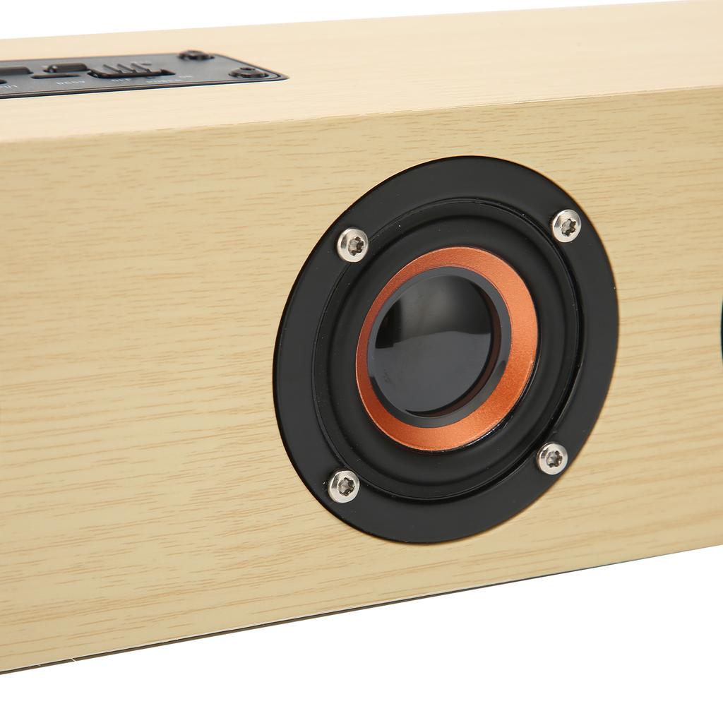 Wooden   Speaker Stereo Hands   Calling Heavy Bass Desktop Wireless Speaker for Cellphone Computer