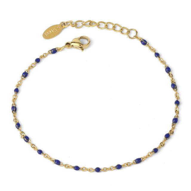 Edelstahlarmbänder für Frauen Gliederkette Perlen Damenarmband Schmuck