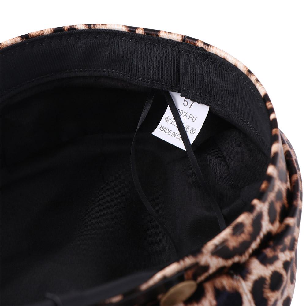 Sex Y2k Beret Hat Harajuku Flat Top Cap Retro Rivet Leopard Hat  for Girls