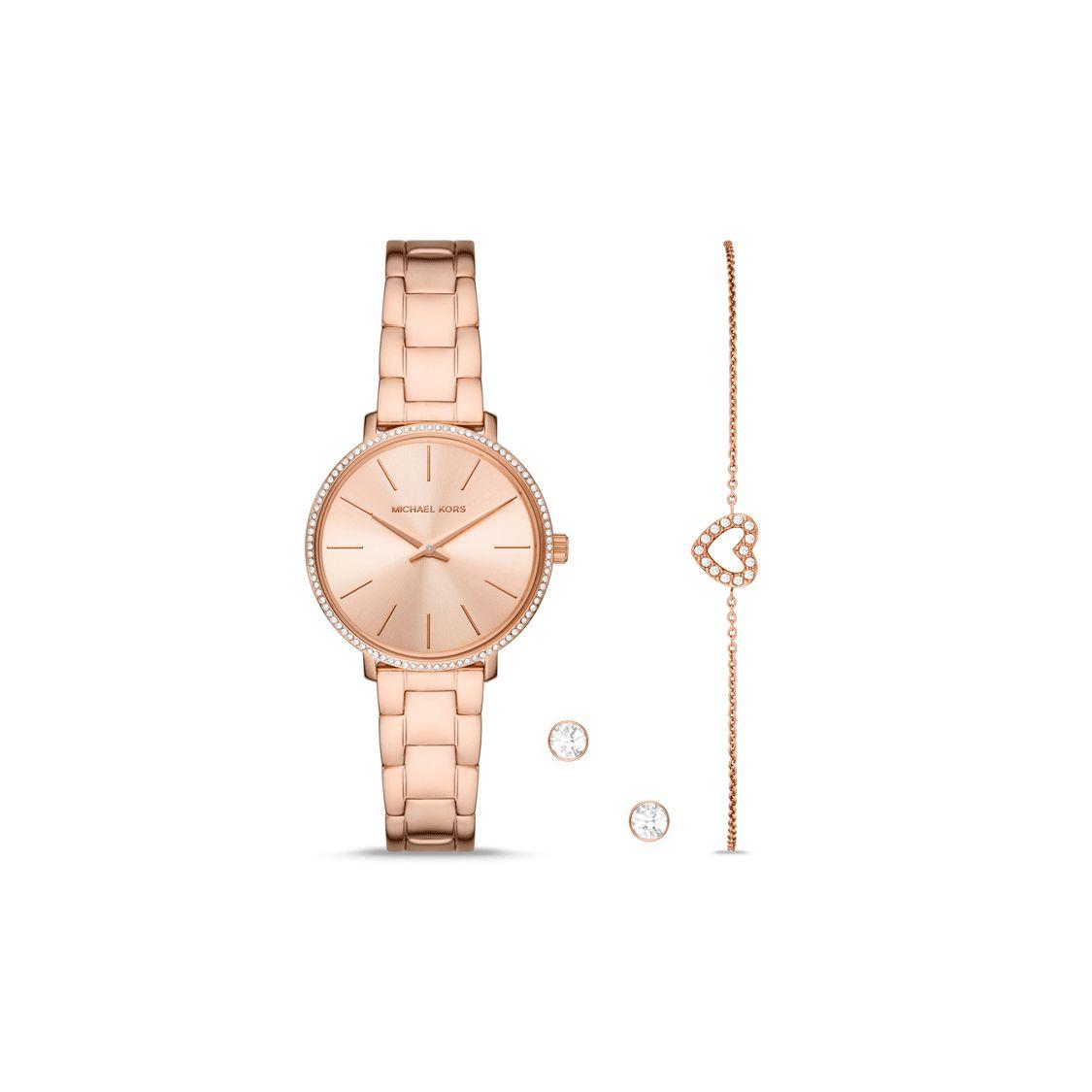 

Michael Kors Pyper Series Quartz Watch Stainless Steel Band Gold Dial Women watches MK1040 Rose Gold