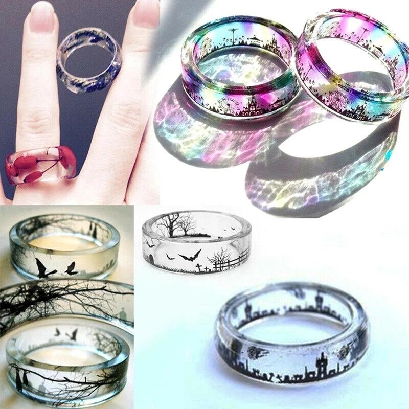 14 Hole Rings Mold Collection Handmade DIY Making Ring Jewelry Silicone Mold Crystal Epoxy Mould Epoxy Resin for Jewelry Making