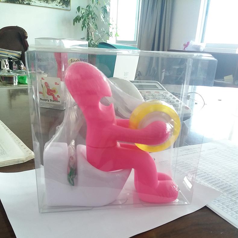 Creative Adhesive Tape Holder Tape Dispenser and Supply Station Funny Accessory for Office Home or School Paperclip Stationery
