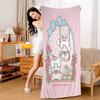 Cute M-Mikko I-Illustrations Anime Beach Towel Colorful Bath Towels For Girl Microfiber Quick Dry Sand Free Beach Yoga