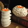 Halloween Candle Holder Decoration Heart Candle Holder Skeleton Candle Holder Brain Ghost Festival Decoration Supplies Props