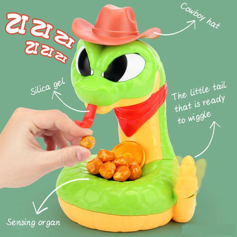 Electric Scary Rattlesnake Trick Toy Funny Desktop Multiplayer Interactive Toy Party Game Biting Hand Rattlesnake Antistress Toy