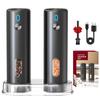 New Upgraded Electric Pepper Grinder External Adjustable Salt and Pepper Grinder Set USB Rechargeable Automatic Refillable Mills