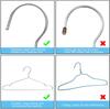 Seropy Stainless Steel Laundry Convenient for Inch Inch Inch Silver Hangers, 40-Pack, Rustproof, Bendable, Durable, Storage, Skirts, Trousers, Coats,