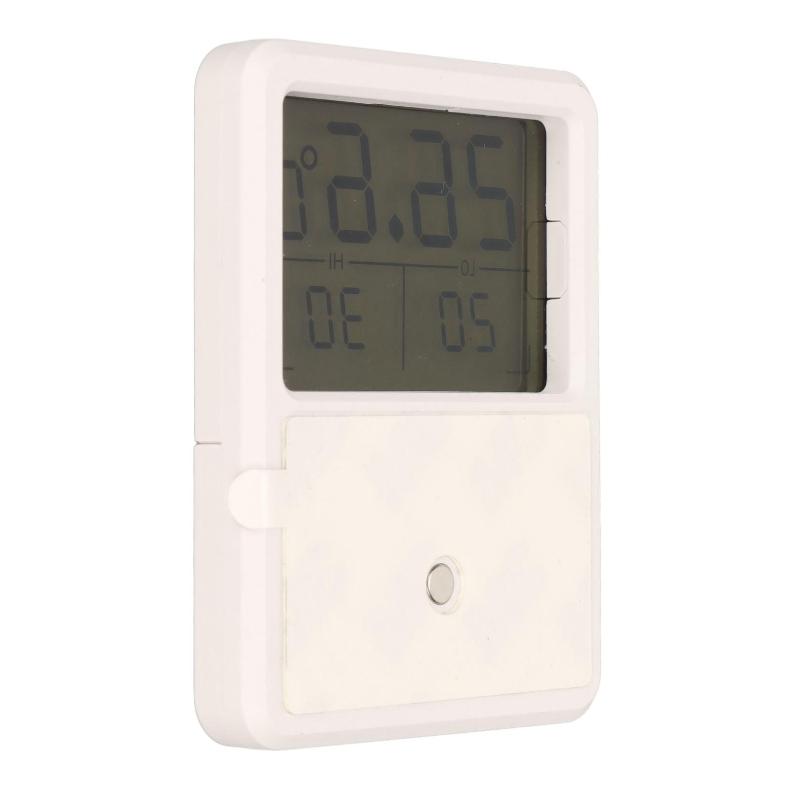 

Aquarium Thermometer LCD Display High Temperature Resistance Hidden Button Design Digital Fish Tank Temperature Sensor белый