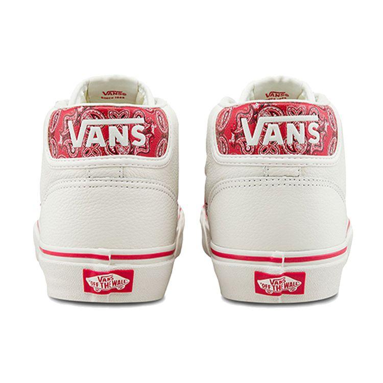 Vans Mid Skool 37 Sport Paisley - White Red Unisex Sneakers Red-Paisley VN0A3TKF915