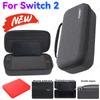 Carrying Case with 8-Bit Game Cartridge Storage Box Carrying Bag W/ Mesh Pocket Organizer Bag for Switch 2 NS2 Game Console