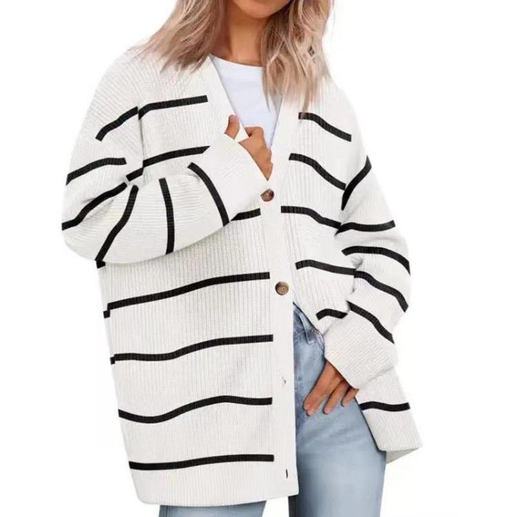 

Женский мягкий удобный трикотажный кардиган с V-образным вырезом, длинными рукавами и застежкой на пуговицы, теплый однотонный свитер, повседневный для леди 4XL