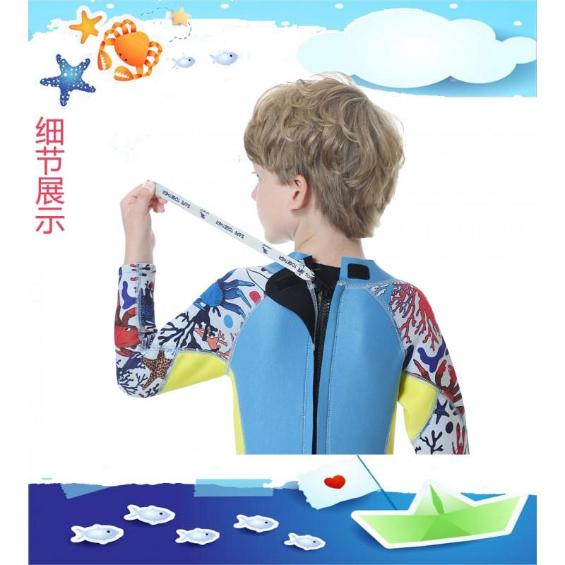 2.5MM Diving Suit Boys Warm Snorkeling Surfing Training Jellyfish Swimsuit R003 Speed Dry Cartoon
