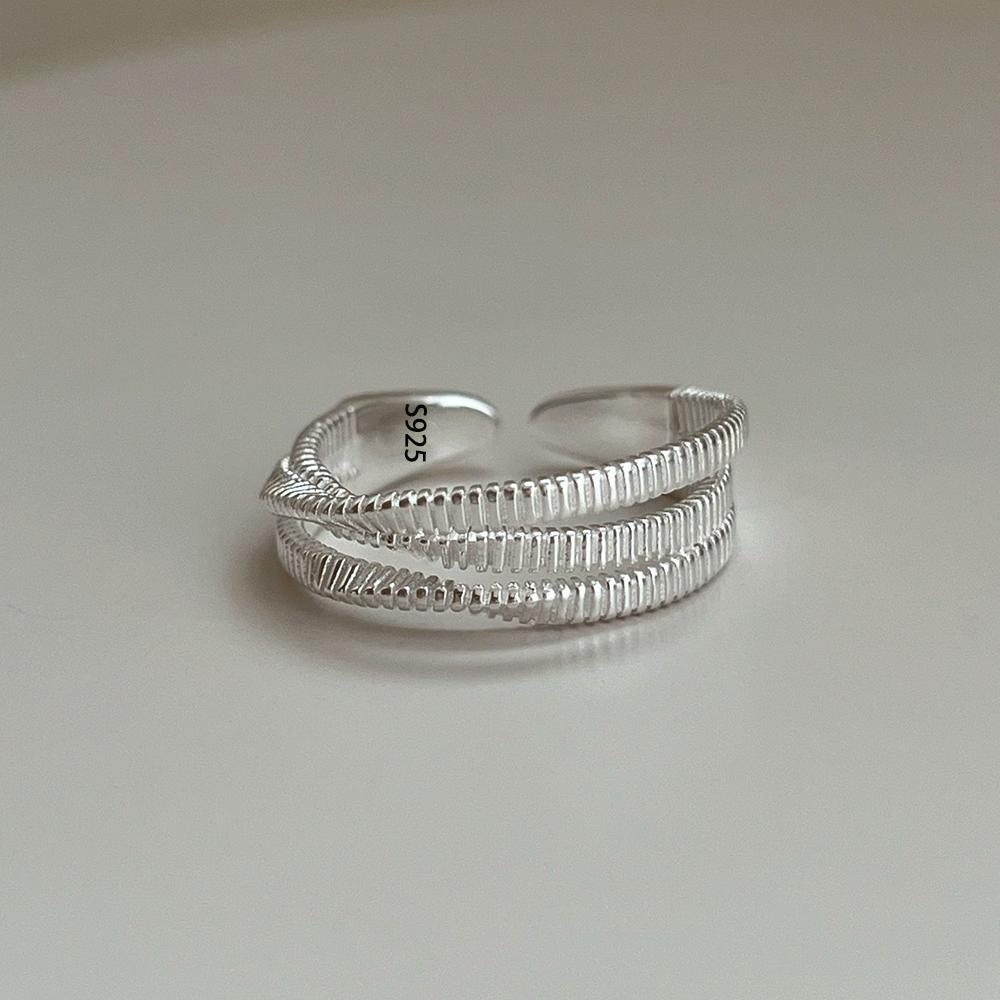 PANJBJ 925 Sterling Silver Irregular Geometry Ring for Women Versatile Minimalism  Accessories Jewelry Party Gift Dropshipping