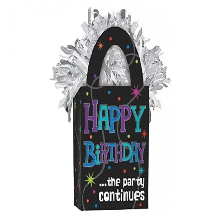 Amscan The Party Continues Tote Happy Birthday Balloon Weight
