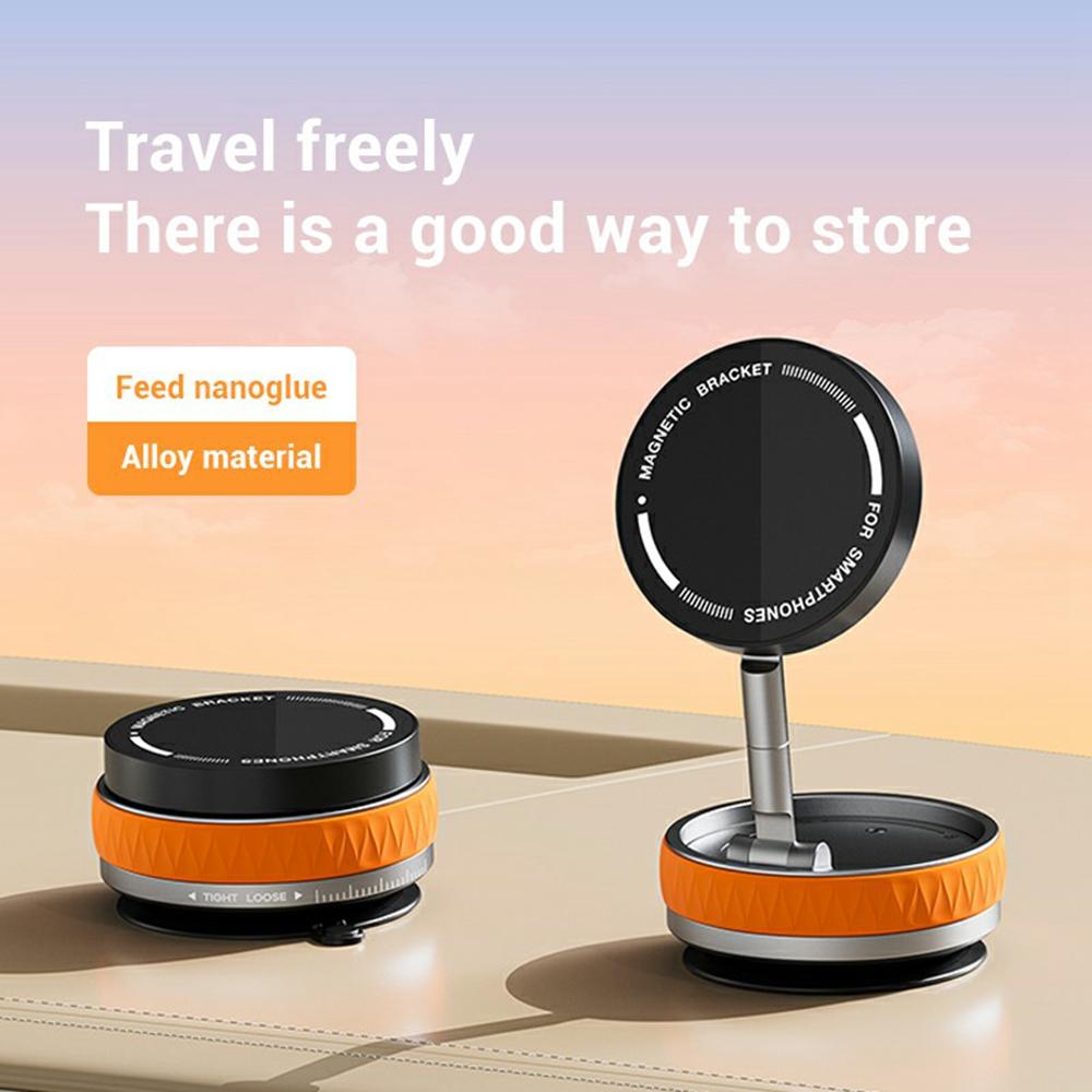X58 Foldable Suction Cup Phone Holder Car Mirror Glass 360 Degree Rotation Magnetic Phone Stand