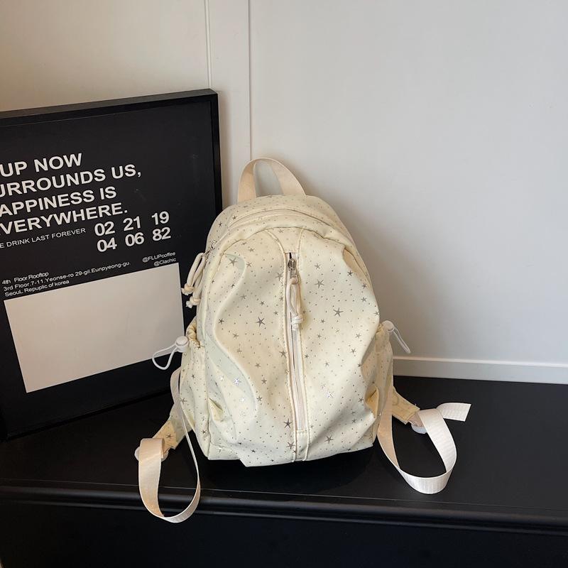 2026 New Trendy Versatile Backpack, Fashionable and Stylish, Large Capacity Travel Bag, Student Canvas Cute Star Backpack