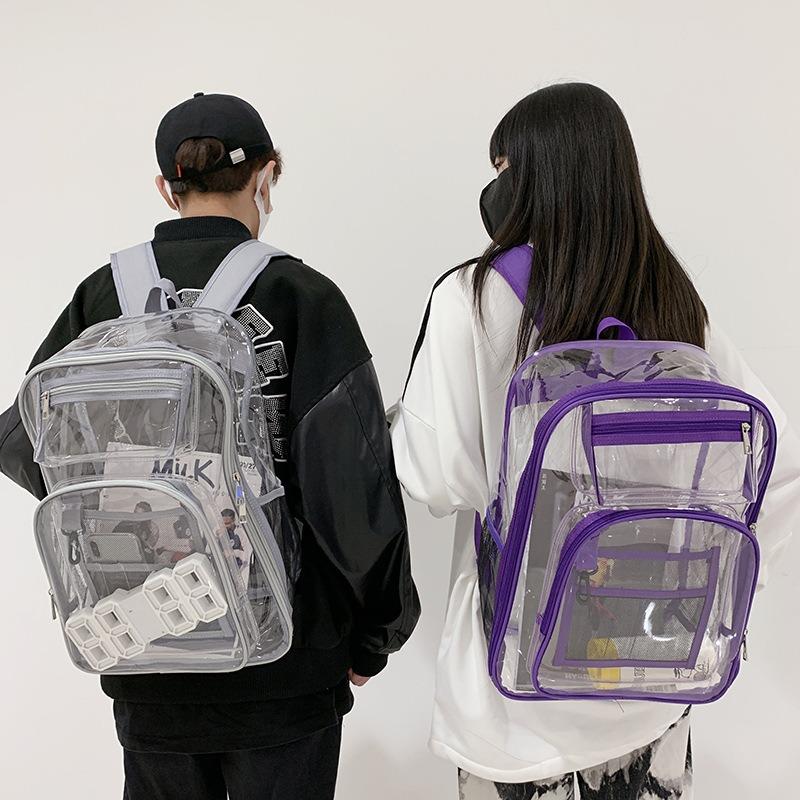 PVC Backpack Pvc Big Schoolbag, Transparent Backpack Pvc Transparent Backpack