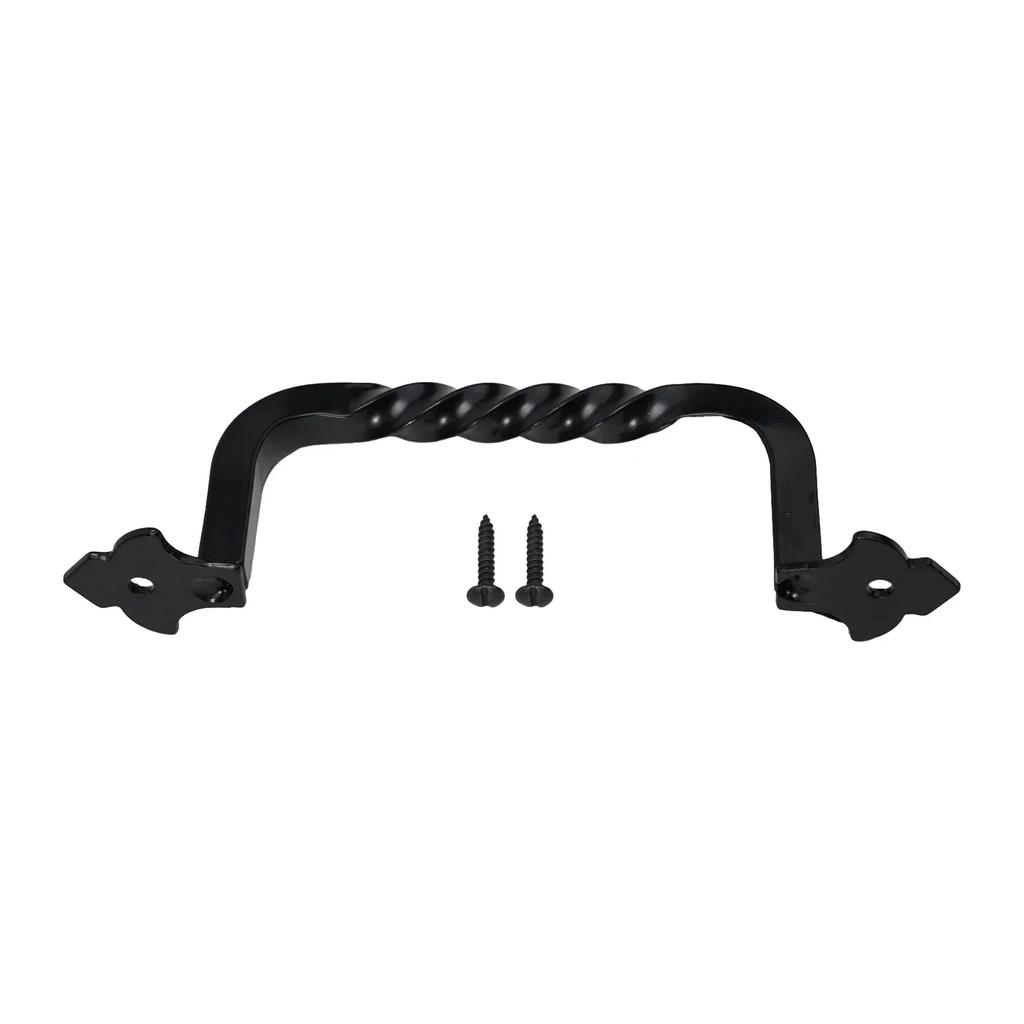 Vintage Handle Balcony Door Pull Wooden Doors Shed Cabinet Doors Handle Drawer Pull Retro Iron Furniture Handle Hardware