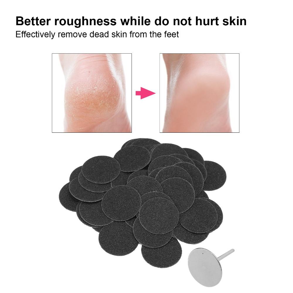 50pcs Replacement Accessory Pedicure Tool Sandpaper Discs Dead Skin Removal