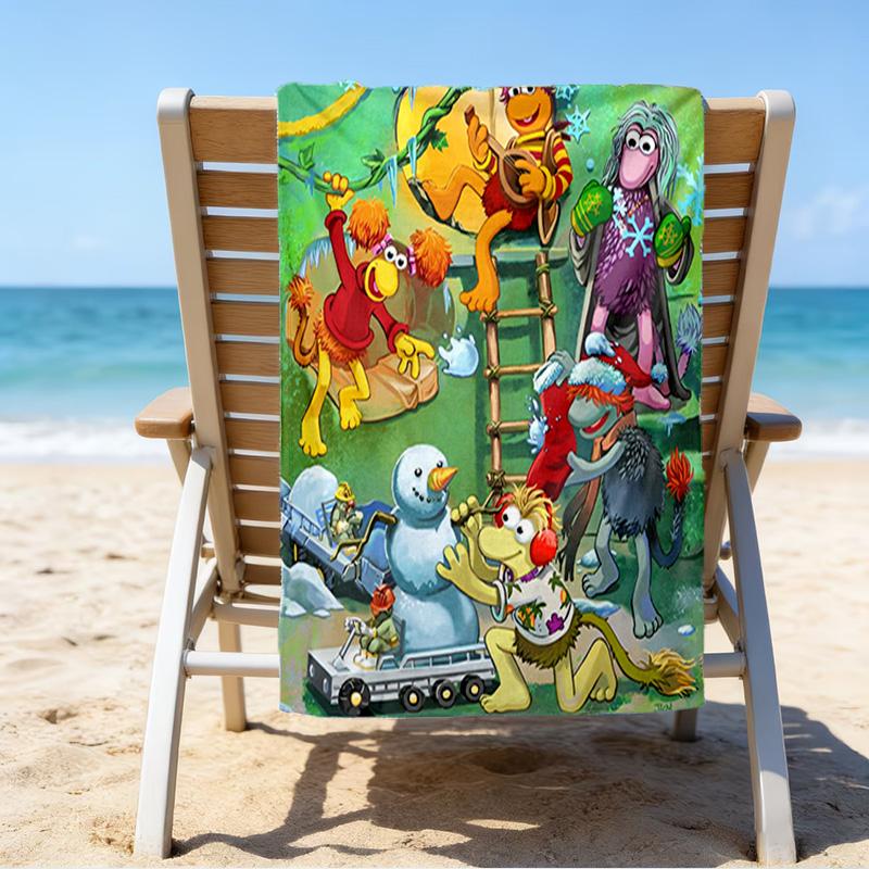Muppet Rock Stars Microfiber Beach Towel, Lightweight And Quick-Dry, for Summer Travel, Beach Essential, Swimming Pool Outdoor