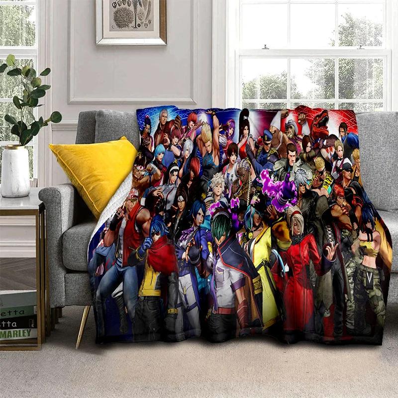 Retro Game King of Fighters Gamer Blanket,Soft Throw Blanket for Home Bedroom Bed Sofa Picnic Travel Office Cover Blanket Kids