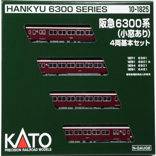 KATO N Gauge Hankyu 6300 Series with Small Windows, 4-Car Basic Set, 10-1825, Model Train