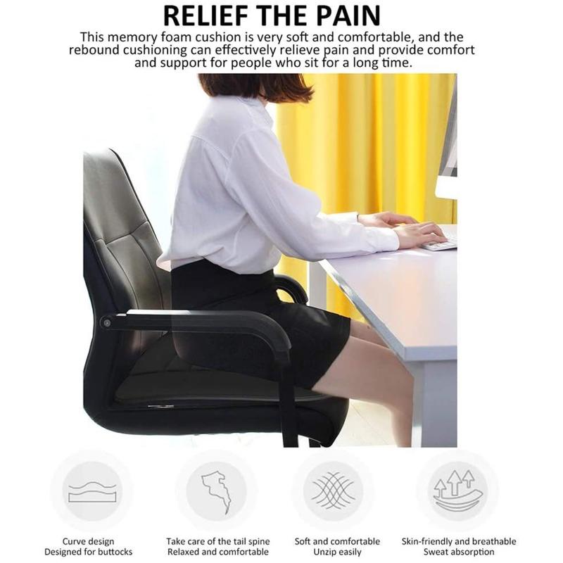 for Seat Cushions Covers Universal for 4 Season Desk Chair Back Support Coccyx P